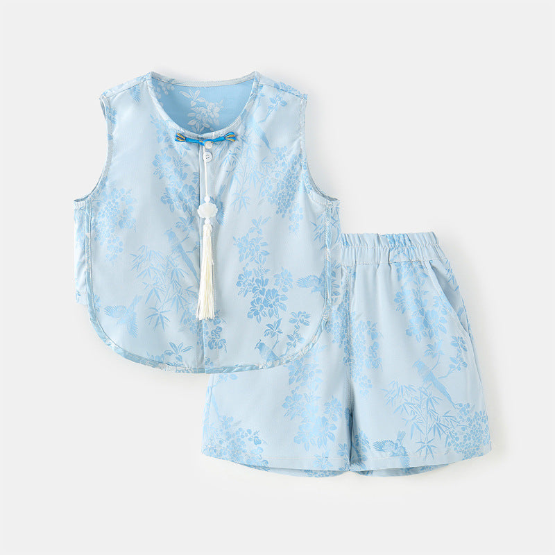 Sleeveless vest and shorts set